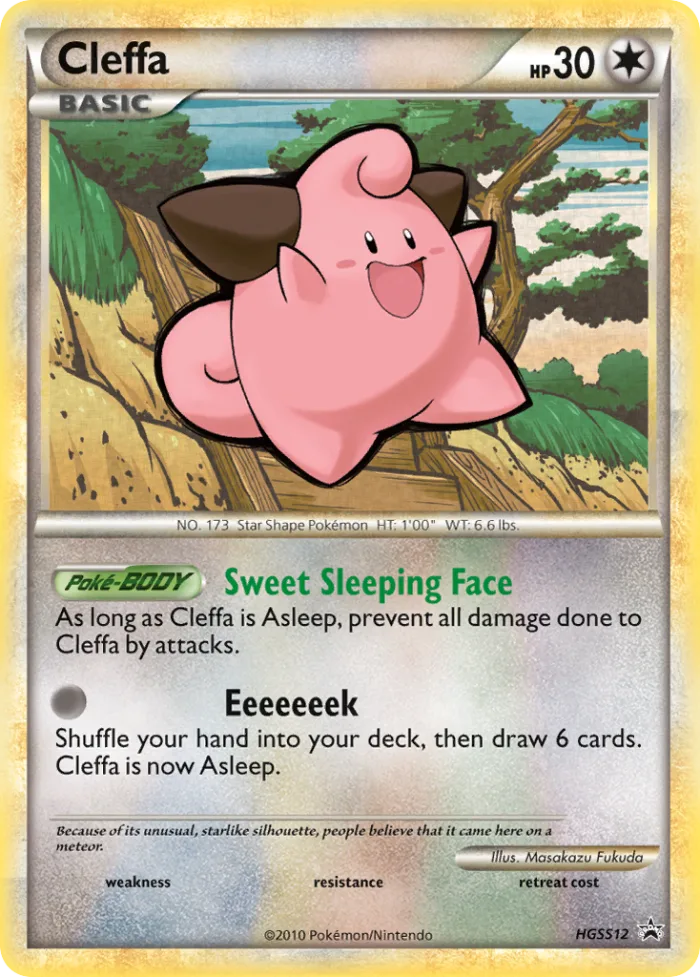 Cleffa #HGSS12 HGSS Black Star Promos Pokemon card