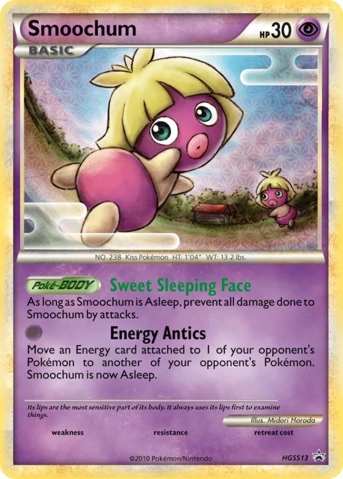 Smoochum #HGSS13 HGSS Black Star Promos Pokemon card