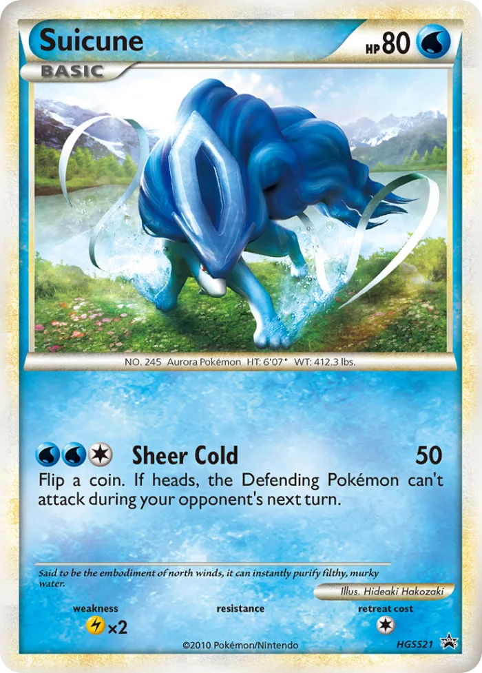 Suicune #HGSS21 HGSS Black Star Promos Pokemon card