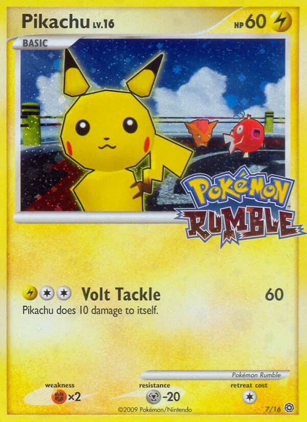 Pikachu #7 Pokémon Rumble Pokemon card