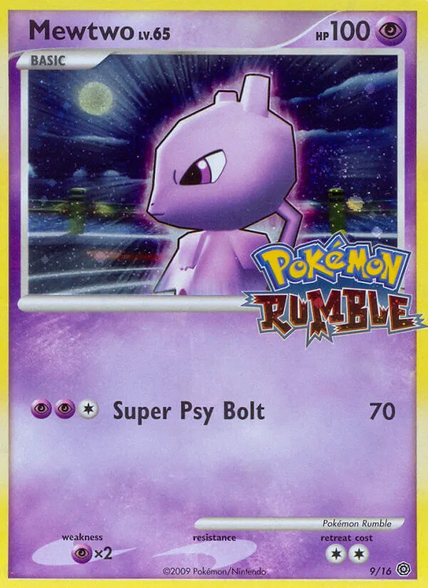 Mewtwo #9 Pokémon Rumble Pokemon card