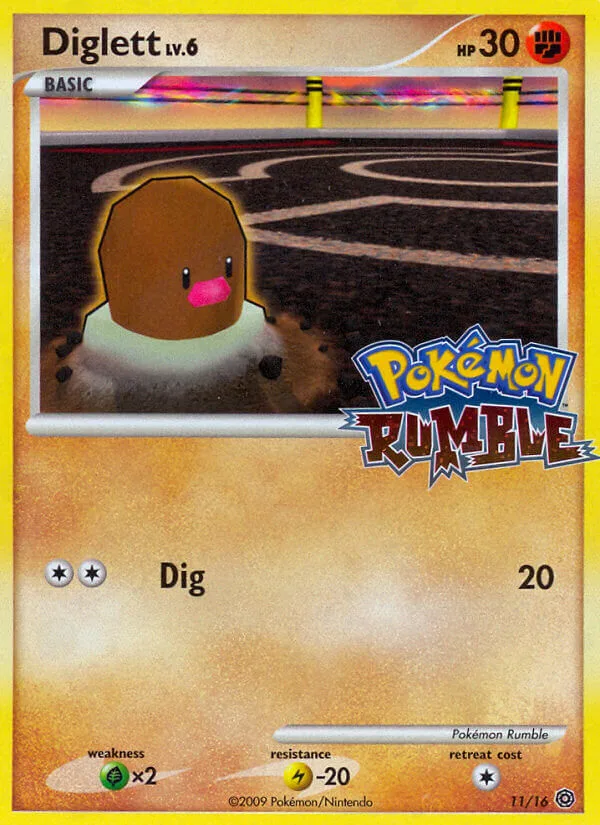 Diglett #11 Pokémon Rumble Pokemon card