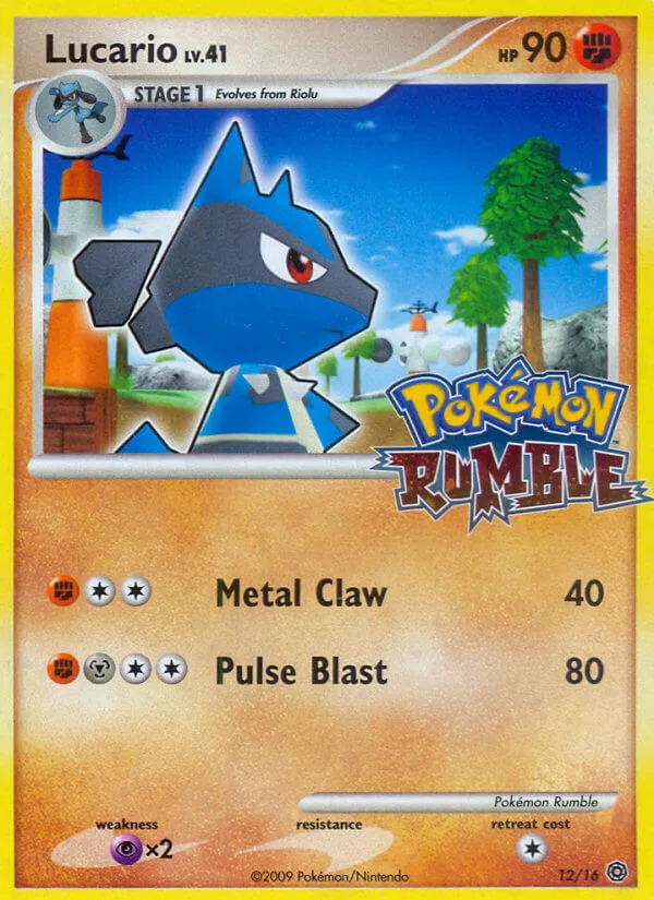 Lucario #12 Pokémon Rumble Pokemon card