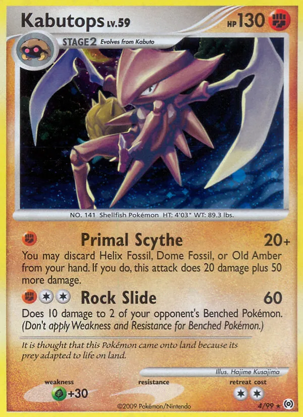 Kabutops #4 Arceus Pokemon card