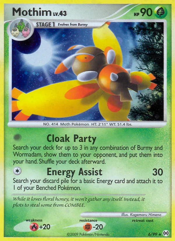 Mothim #6 Arceus Pokemon card