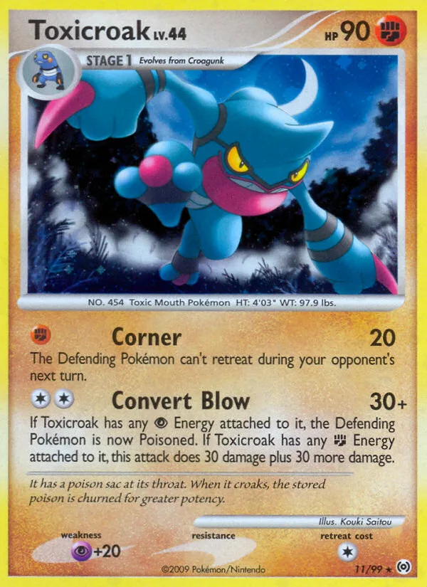Toxicroak #11 Arceus Pokemon card