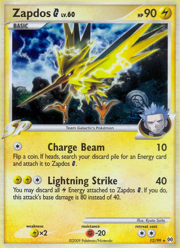 Zapdos G #12 Arceus Pokemon card