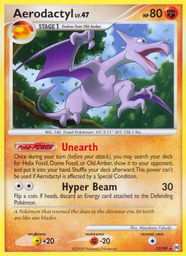 Aerodactyl #13 Arceus Pokemon card