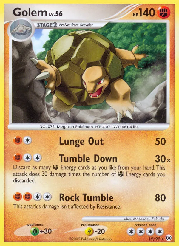 Golem #19 Arceus Pokemon card