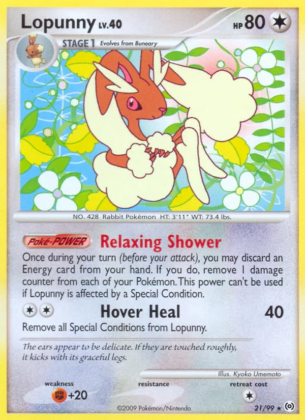 Lopunny #21 Arceus Pokemon card
