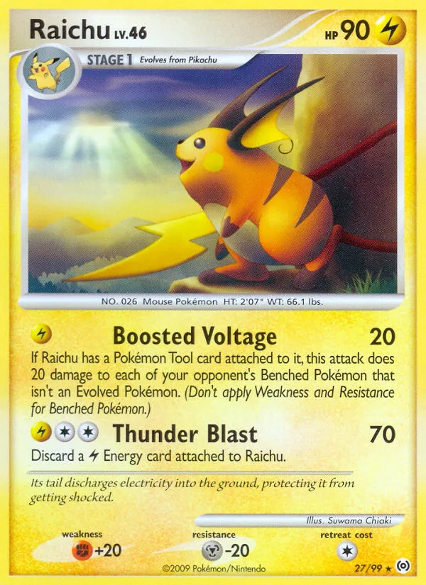 Raichu #27 Arceus Pokemon card