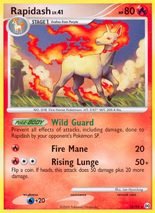 Rapidash #28 Arceus Pokemon card
