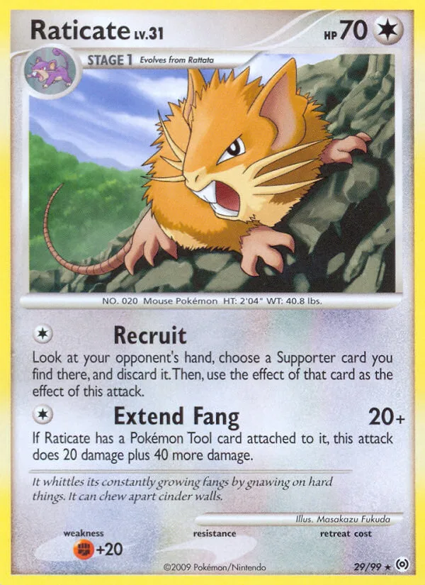 Raticate #29 Arceus Pokemon card