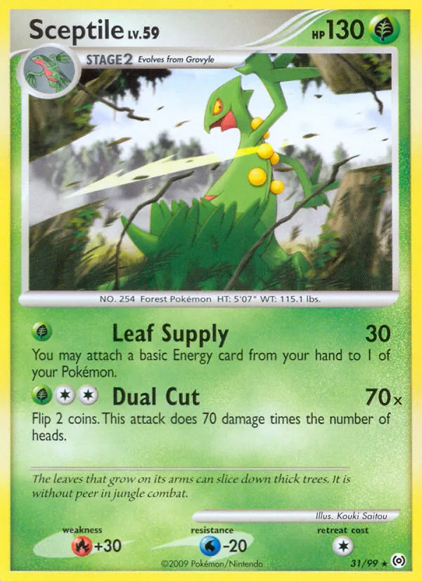 Sceptile #31 Arceus Pokemon card
