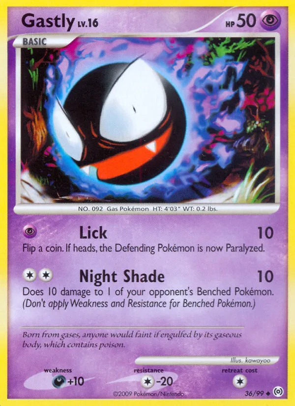 Gastly #36 Arceus Pokemon card