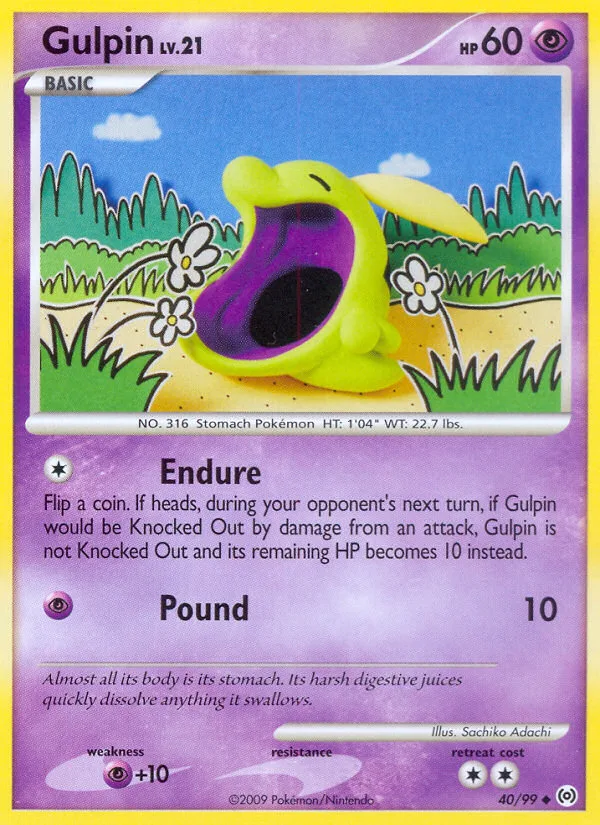 Gulpin #40 Arceus Pokemon card
