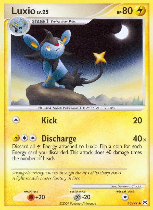 Luxio #43 Arceus Pokemon card