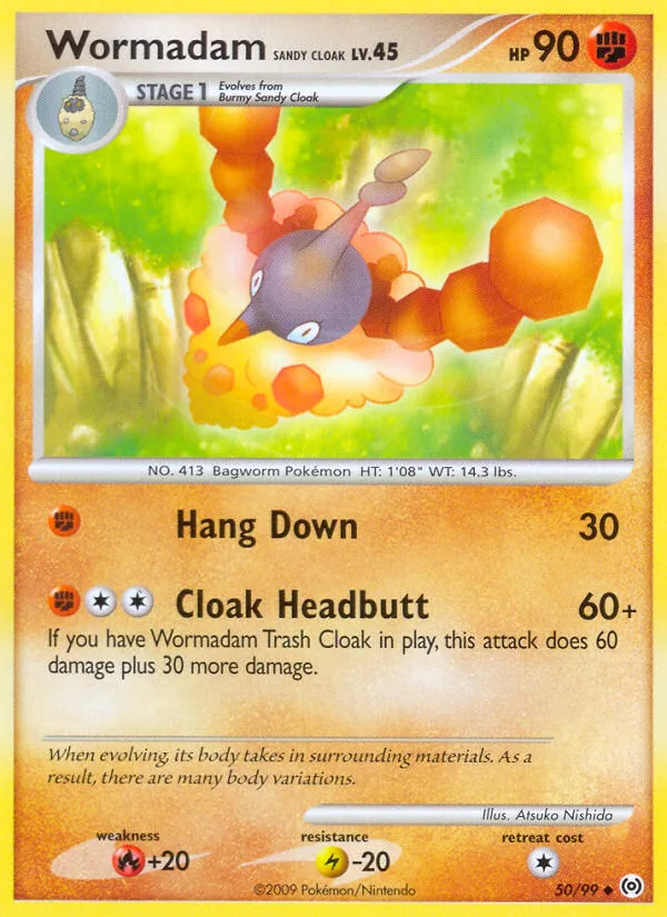 Wormadam Sandy Cloak #50 Arceus Pokemon card