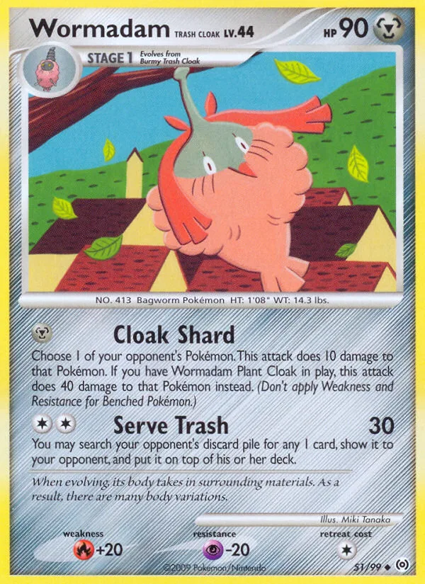 Wormadam Trash Cloak #51 Arceus Pokemon card