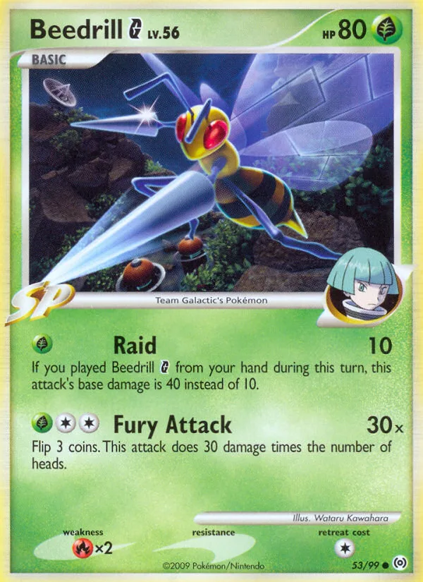 Beedrill G #53 Arceus Pokemon card