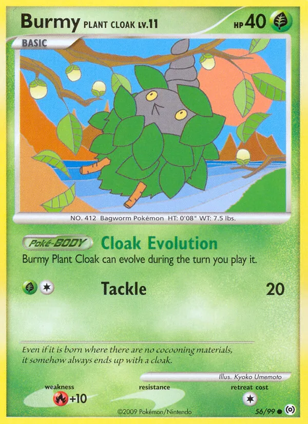 Burmy Plant Cloak #56 Arceus Pokemon card