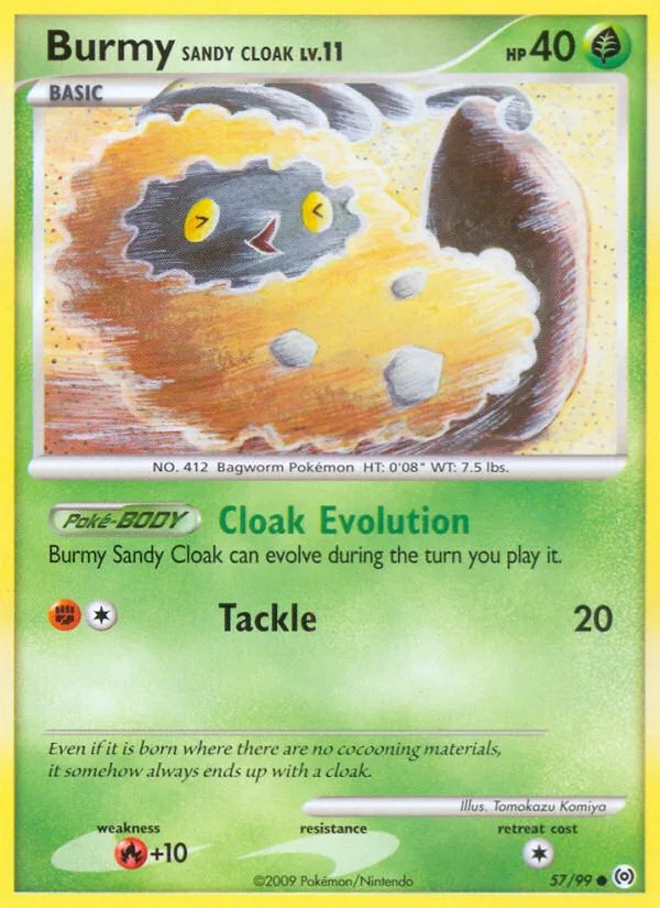 Burmy Sandy Cloak #57 Arceus Pokemon card