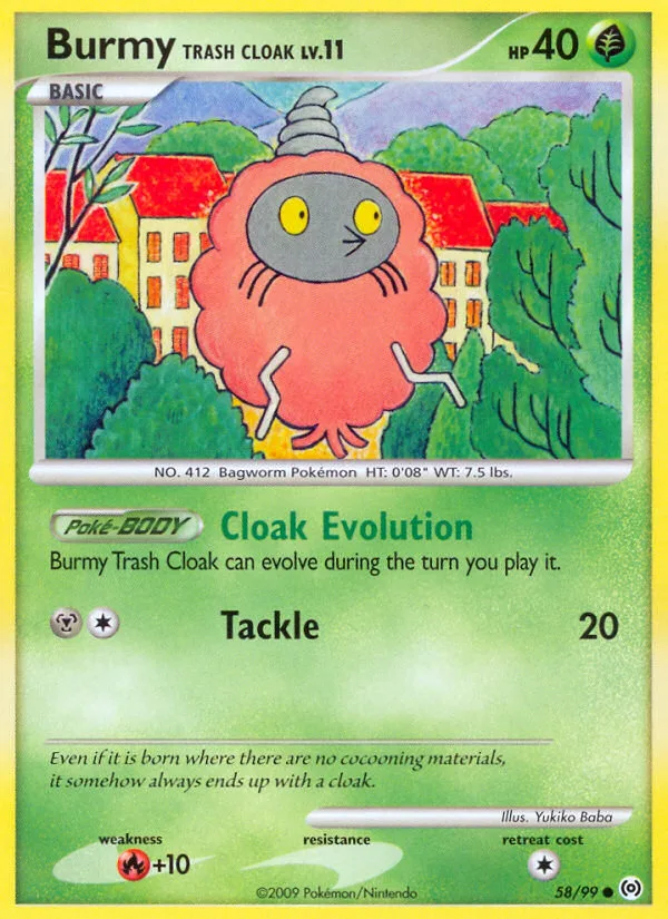 Burmy Trash Cloak #58 Arceus Pokemon card