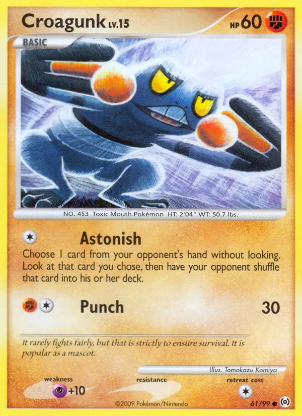 Croagunk #61 Arceus Pokemon card