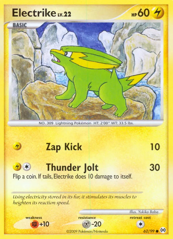 Electrike #62 Arceus Pokemon card