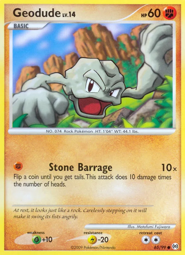 Geodude #65 Arceus Pokemon card