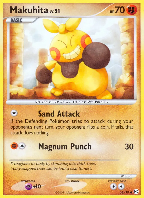 Makuhita #68 Arceus Pokemon card