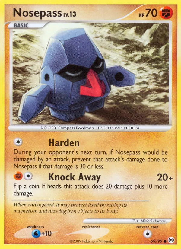 Nosepass #69 Arceus Pokemon card