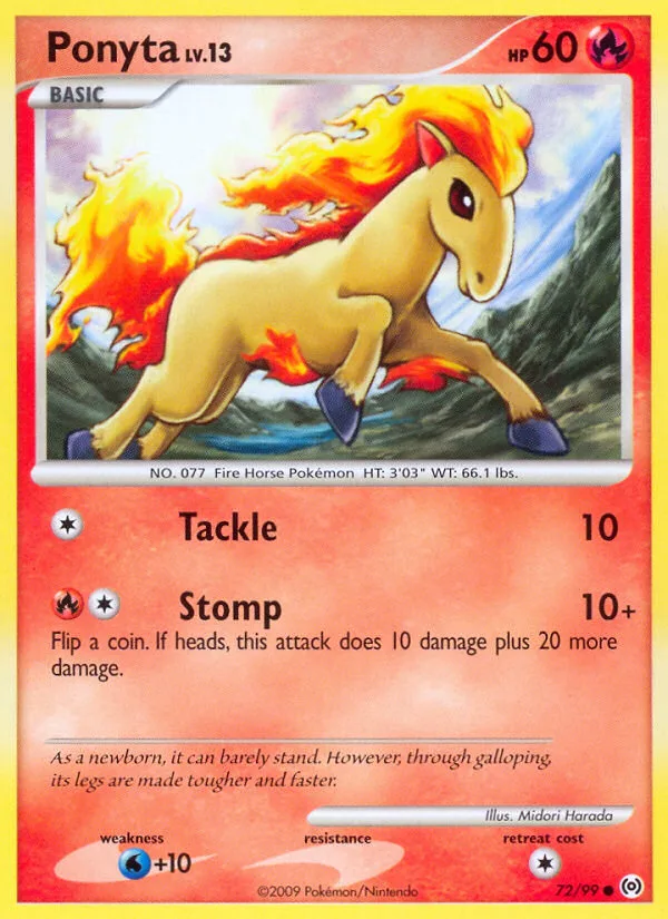 Ponyta #72 Arceus Pokemon card