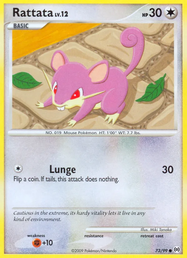 Rattata #73 Arceus Pokemon card