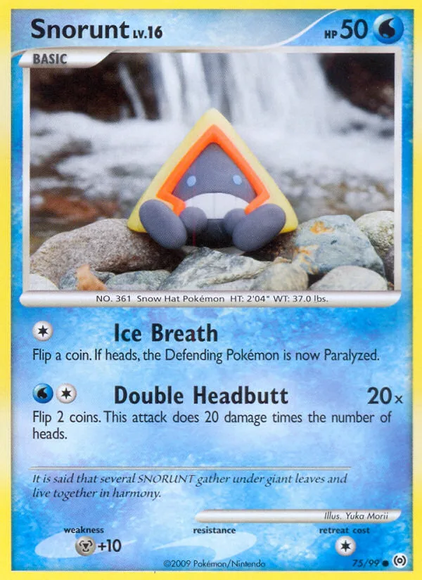 Snorunt #75 Arceus Pokemon card