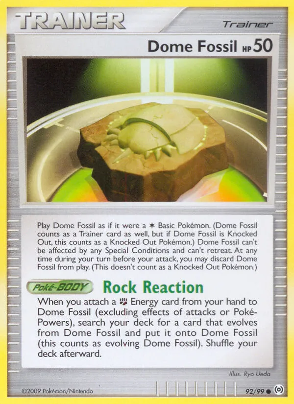 Dome Fossil #92 Arceus Pokemon card