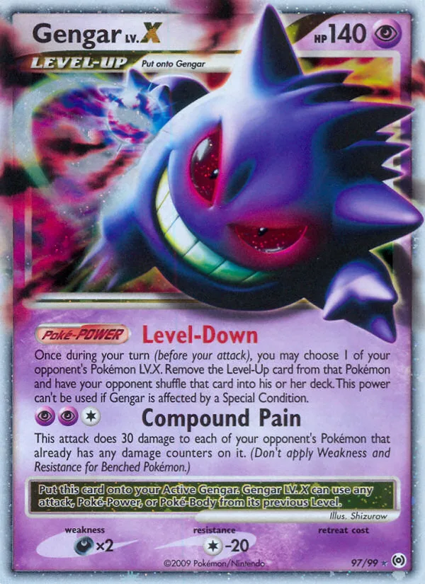 Gengar LV.X #97 Arceus Pokemon card