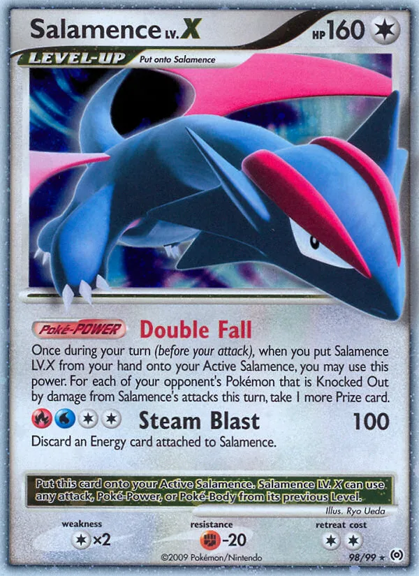 Salamence LV.X #98 Arceus Pokemon card