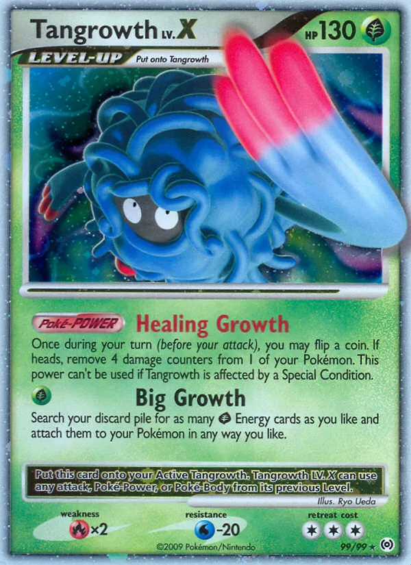 Tangrowth LV.X #99 Arceus Pokemon card