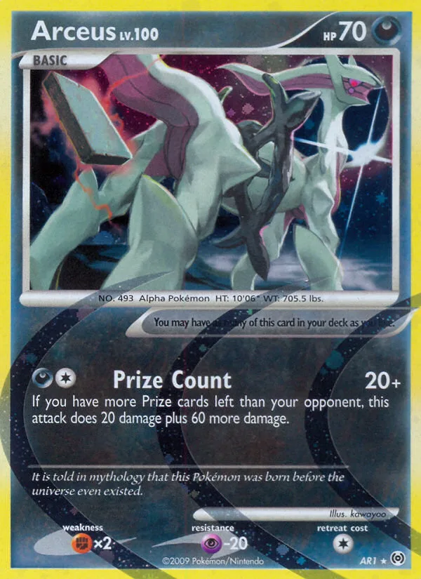 Arceus #AR1 Arceus Pokemon card
