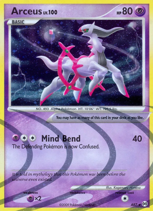 Arceus #AR7 Arceus Pokemon card