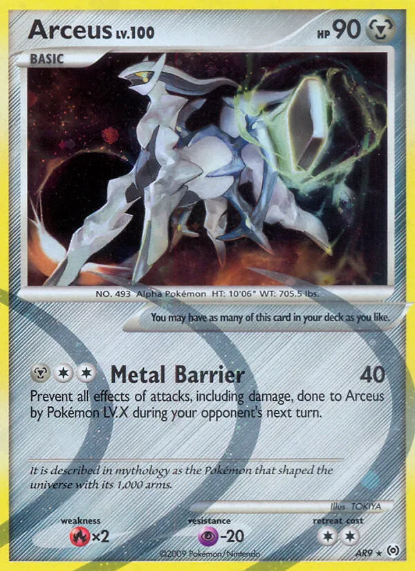 Arceus #AR9 Arceus Pokemon card