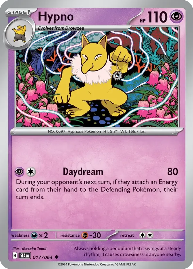 Hypno #17 Shrouded Fable Pokemon card