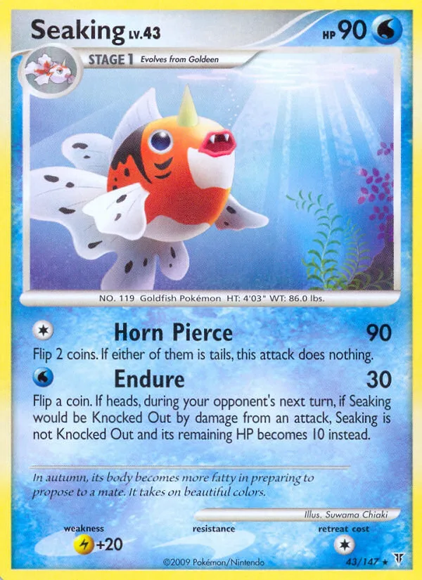 Seaking #43 Supreme Victors Pokemon card