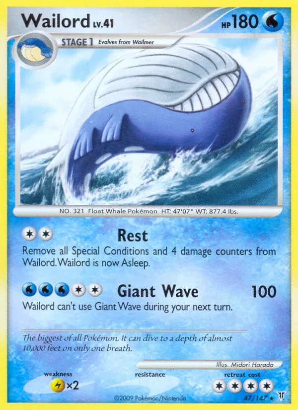 Wailord #47 Supreme Victors Pokemon card