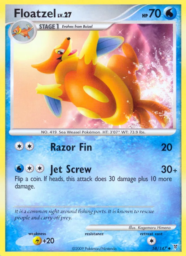 Floatzel #58 Supreme Victors Pokemon card