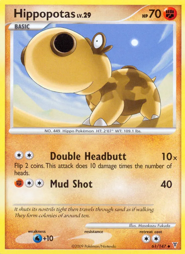 Hippopotas #61 Supreme Victors Pokemon card