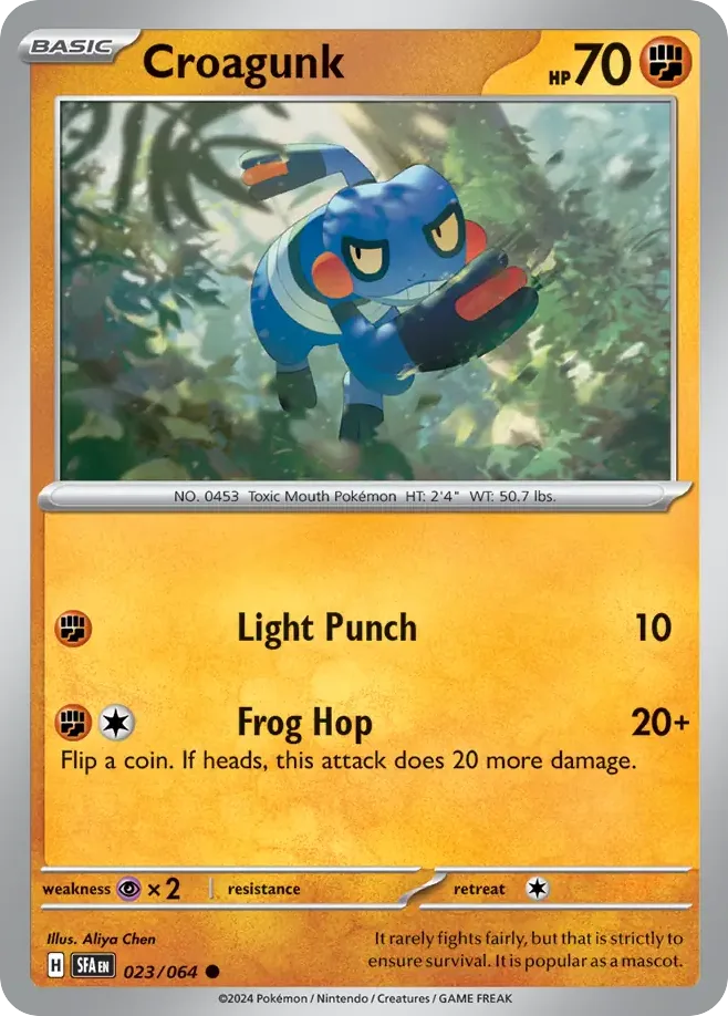 Croagunk #23 Shrouded Fable Pokemon card