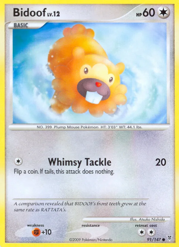 Bidoof #91 Supreme Victors Pokemon card