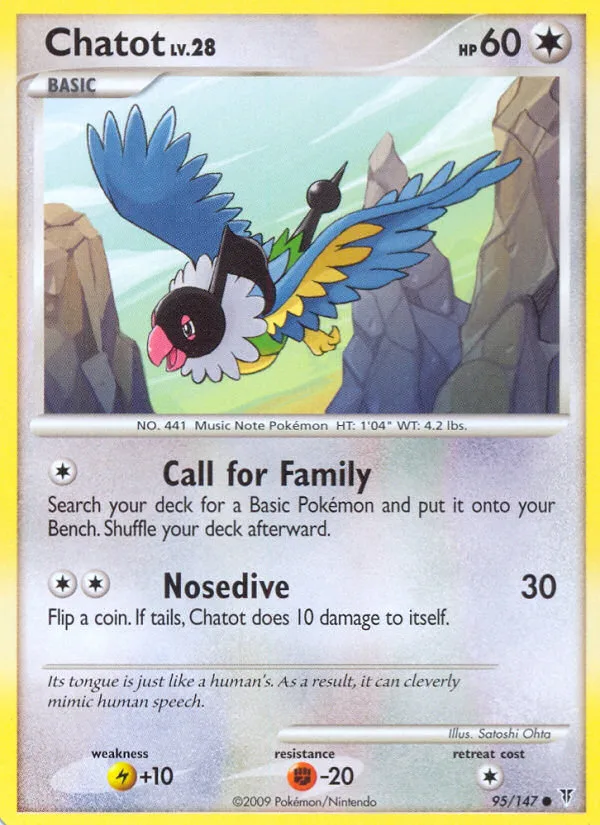 Chatot #95 Supreme Victors Pokemon card